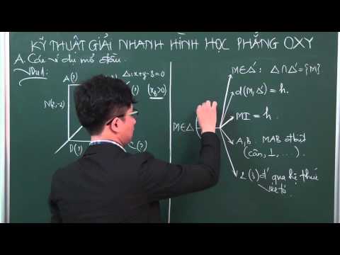 Video giới thiệu về kỹ thuật giải hình học phẳng rất hay của thầy Nguyễn Thanh Tùng, những kinh nghiệm về hình học phẳng được thầy chia sẻ trong clip này.